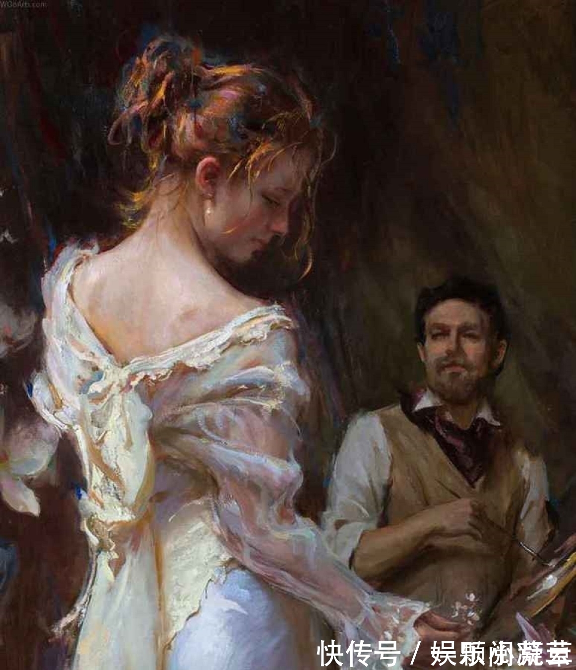 写实艺术#田园中的女人,如诗般的意境——美国顶级油画家丹尼尔的写实艺术