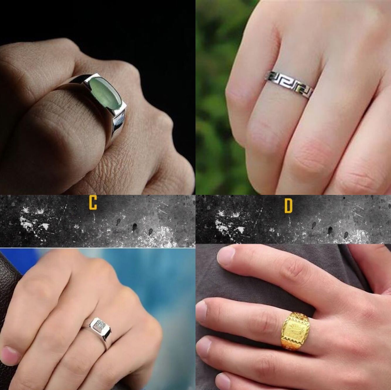 戒指!有趣测试你喜欢男人戴哪一款戒指,测你对哪种男人有兴趣