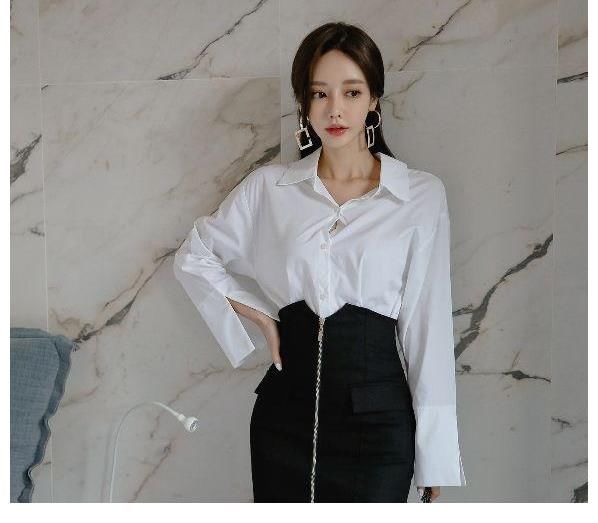 孙允珠|女神孙允珠高清时尚搭配（225）：简约纯白初雪飘仙淡雅包臀裙