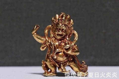 忿怒相$明代,纯金金刚手菩萨