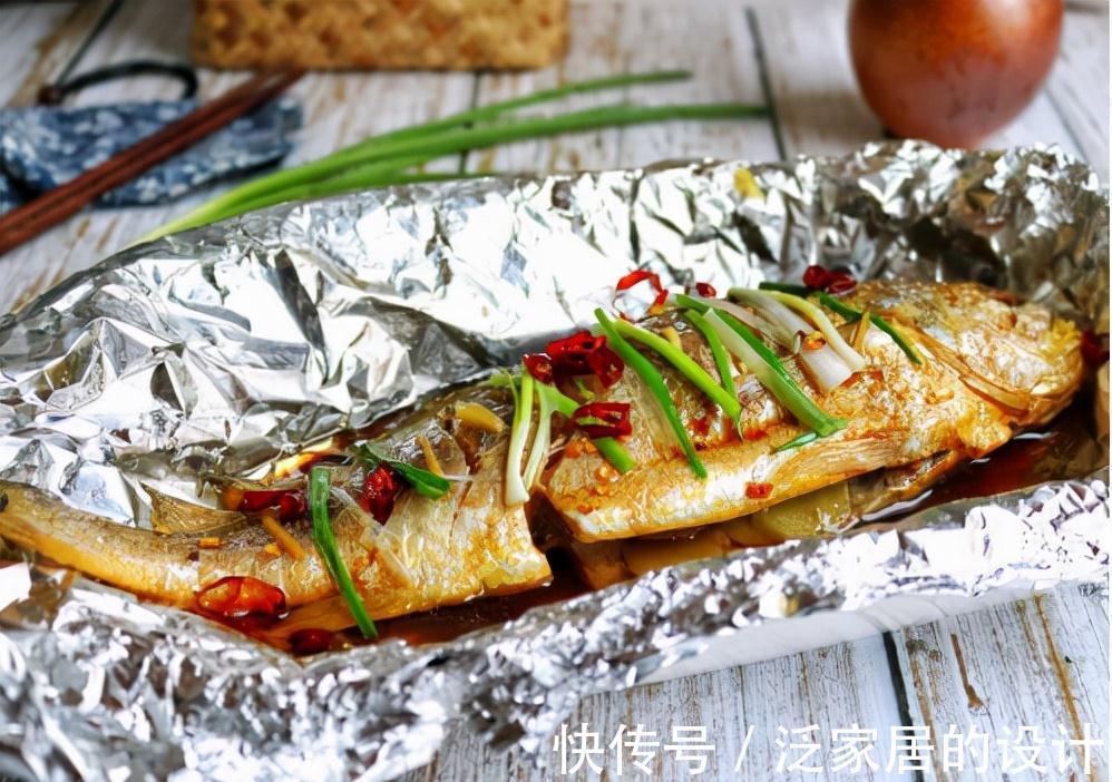 美味|大黄鱼送进烤箱很美味,外酥里嫩,家人都爱吃