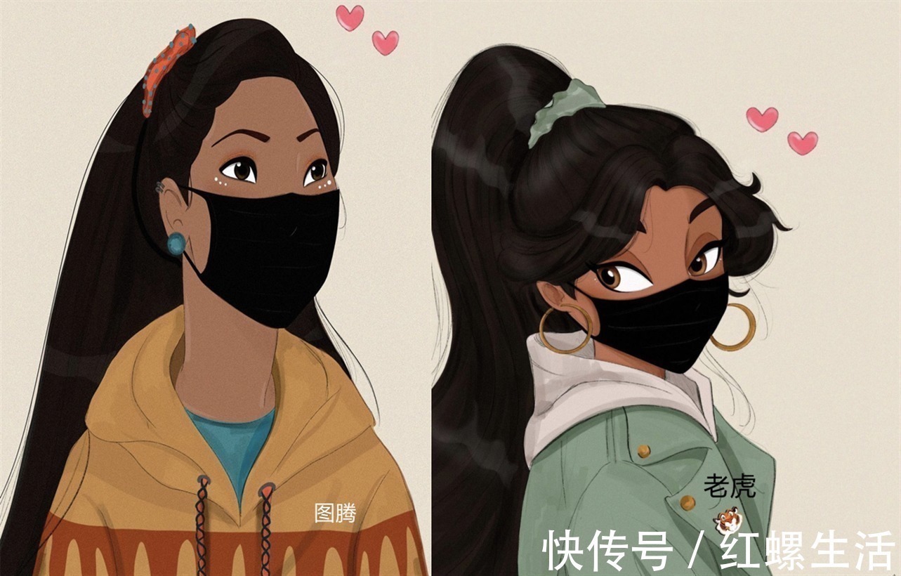 迪士尼公主|公主也赶时髦,口罩下的迪士尼小可爱们,你能否一眼认出来