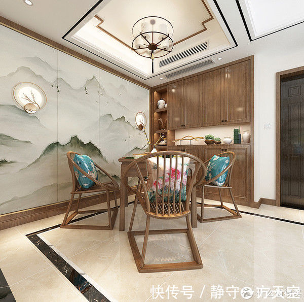 中式|走进她家,被入户的景象所惊艳到了,功能休闲还十分美观,有品位