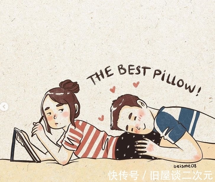 插画师|插画师将自己和男友的相处日常画了出来，吸引了很多粉丝