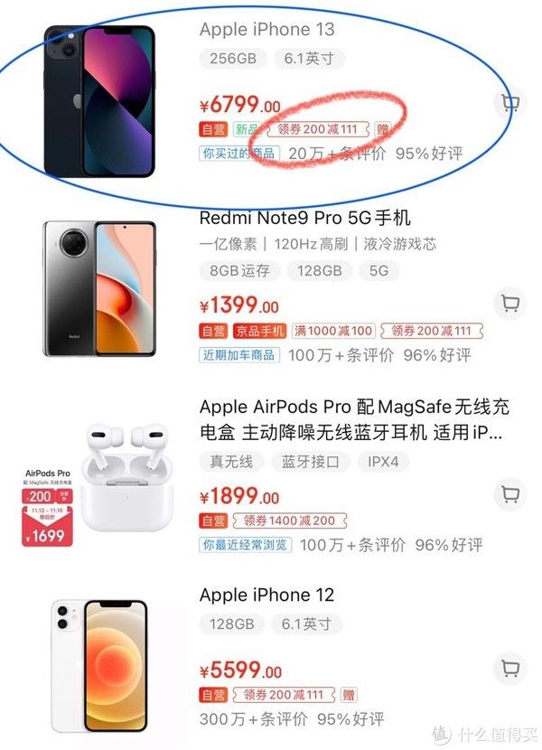 苹果|双11你在京东自营入手的这些小米、苹果手机价格是底价了吗（部分带截图）