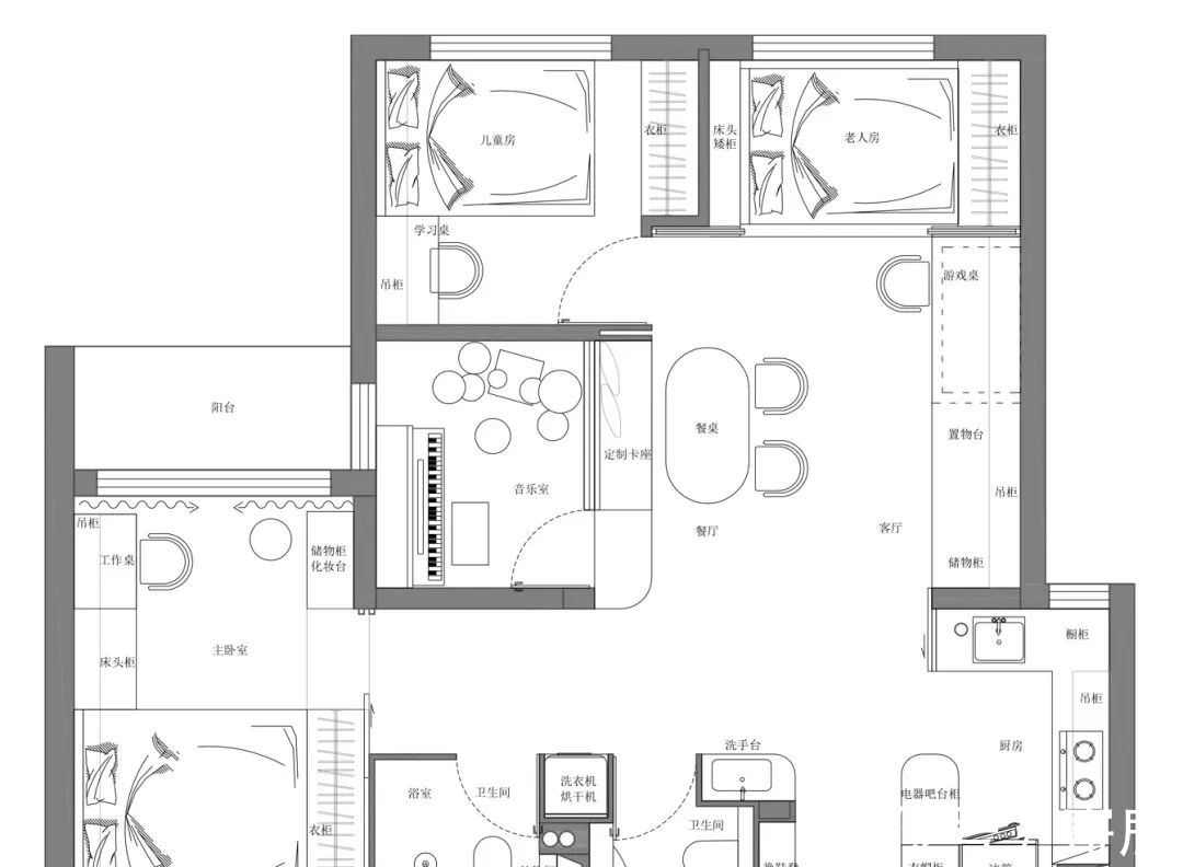 工作室|在66㎡小家里帮三代人实现音乐梦,这个设计太酷了!