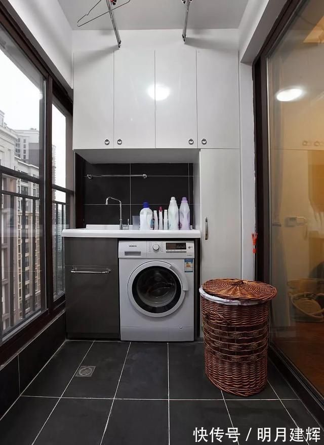 洗衣机|阳台放个洗衣机,做洗衣房就好了,改成其他空间反而不好用