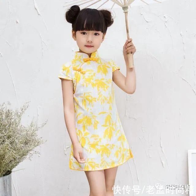 典雅气质旗袍裙，清新优雅，彰显小公主的高贵气质