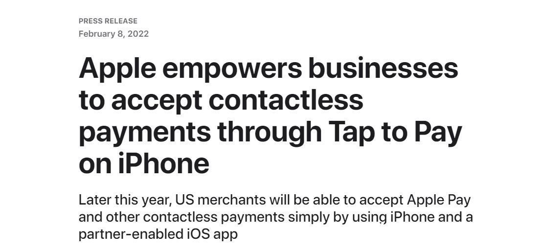 非接触式|继续进军金融服务行业！苹果计划在iPhone上推出“点击支付”功能