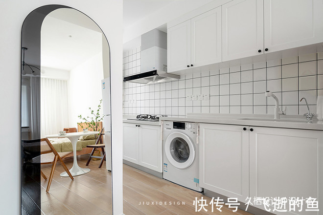 水磨石砖|25㎡原木+白打造超多收纳的MUJI风