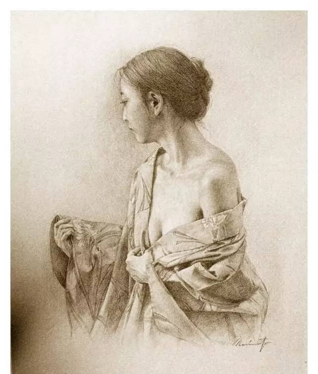 油画!日本著名油画家 森木草介,一辈子只画一个模特经典作品欣赏