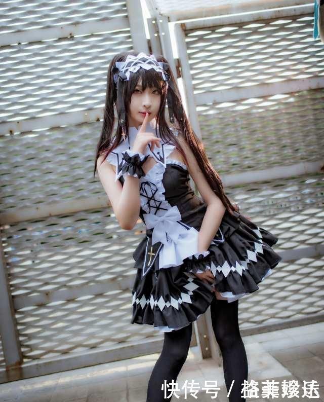 女仆|时崎狂三的cosplay,配“黑丝”女仆装的狂三只让人想把她抱回家