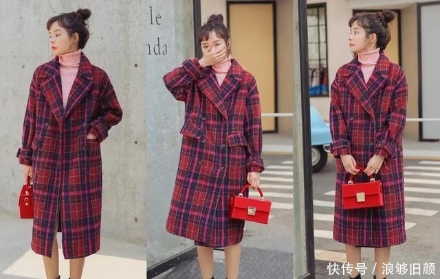 今年最火的“彩色”格子大衣,超级好看,时髦的人早就穿上了!