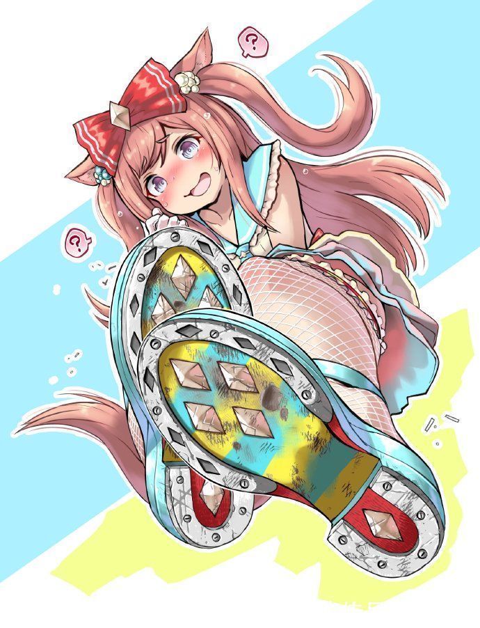 马文化|这位画师的同人太有创意了,画了赛马娘的马蹄铁,这角度很带感啊
