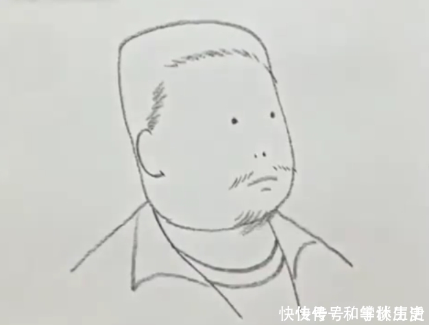 手绘#美术生手绘胡子大叔，看到线稿以为是青铜，一波操作后给跪了