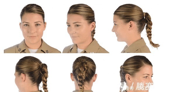 发髻|美军女兵发型,总计23种,波波头、锁子头、垄沟辫,还能扎马尾