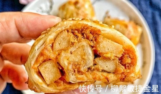 用料简单做法容易，肉松火腿酥了解一下，好吃到没朋友！