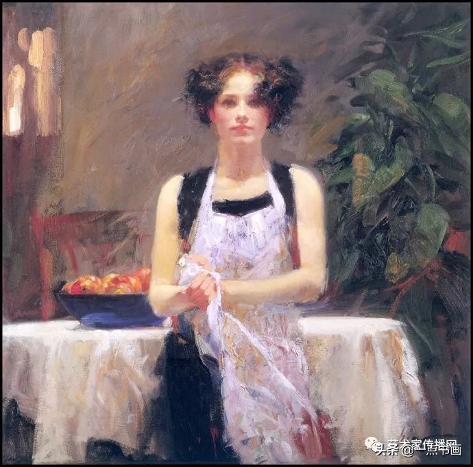 油画!皮诺德埃尼的油画人物,色彩斑斓,动静结合,光彩照人