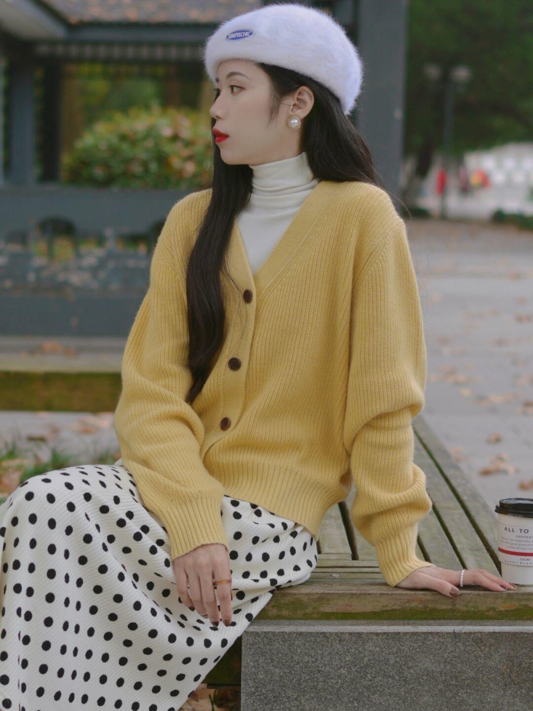 半身裙|优雅女人衣橱里少不了“开衫”,温柔保暖,气质提升不止一点点