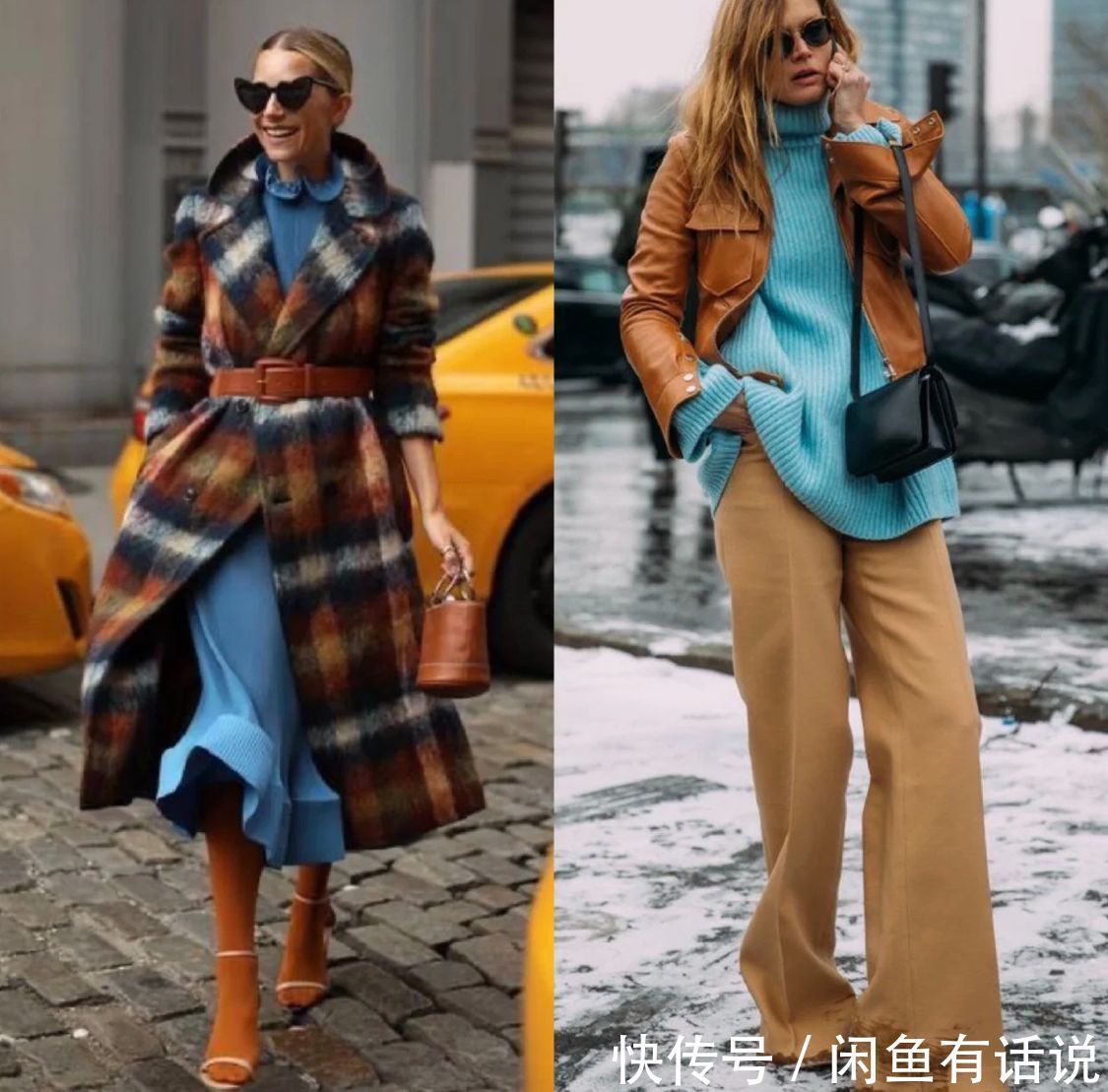 亮色|女人到中年少穿黑白灰!试试用“黄+蓝”点亮秋冬季,优雅又高级
