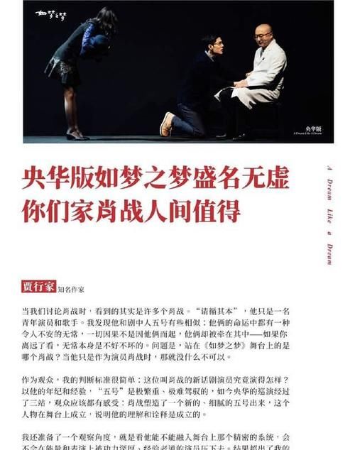 如梦之梦|肖战《如梦之梦》得肯定，9位专业人士发文评价：令人放下成见