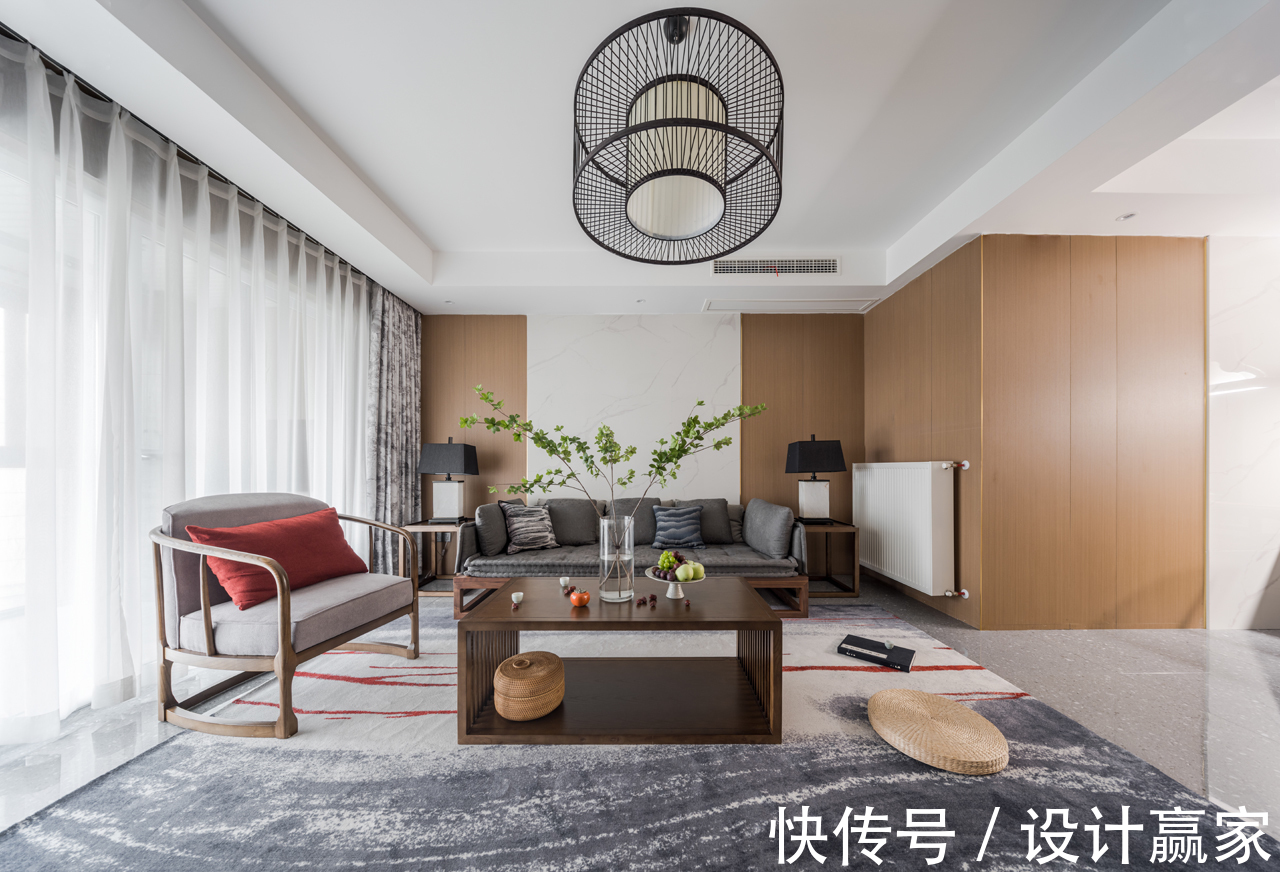 业主|有一种美叫新中式,这套143㎡大平层,透出原木质感,古韵气质