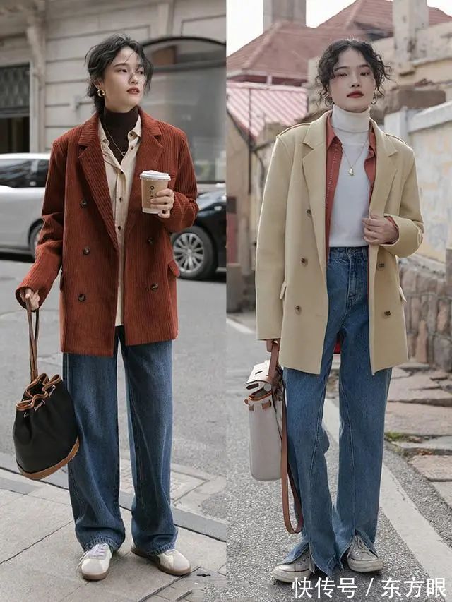 内紧外松 秋天上班穿什么?早秋通勤穿搭示范“随性风”，谁穿谁高级