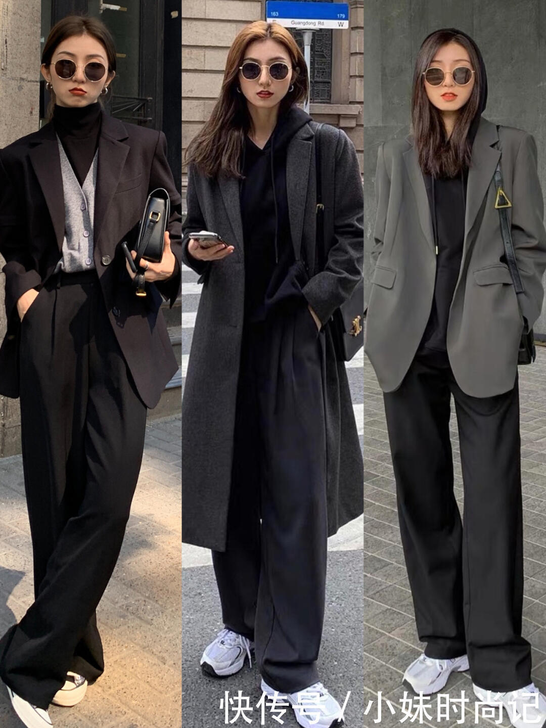 时髦 黑色+灰色=低调的高级感穿搭,18套黑灰叠穿示范,时髦不挑人