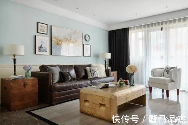 新家|参观了他的100㎡新家,才懂美式风多好看,入户后,处处高级感