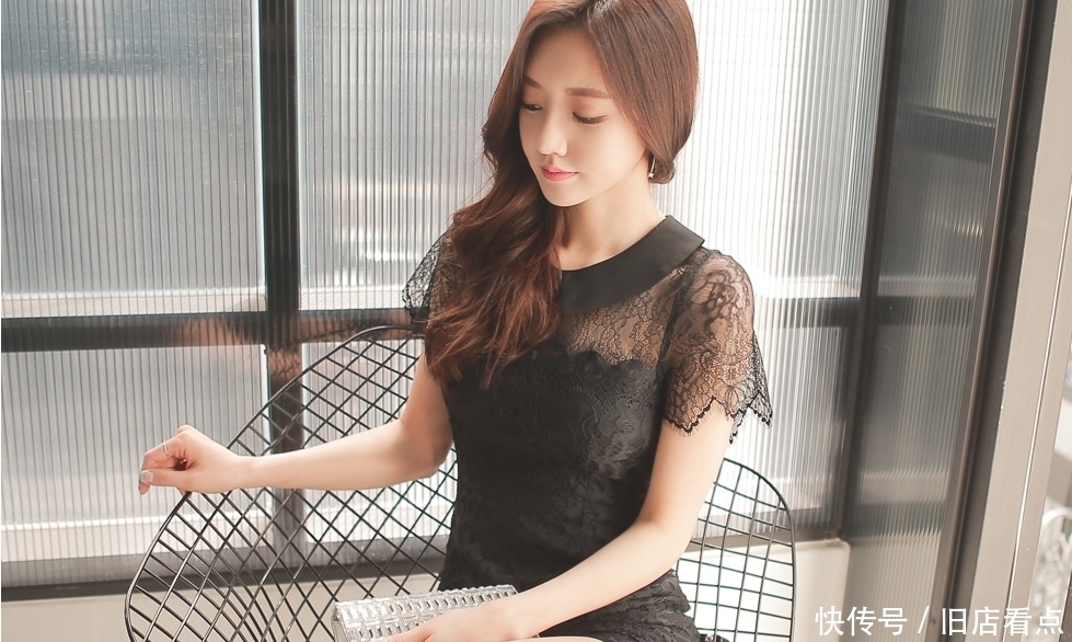 写真|美女写真:长腿小姐姐黑色连衣裙配鱼嘴高跟鞋,身姿性感很迷人