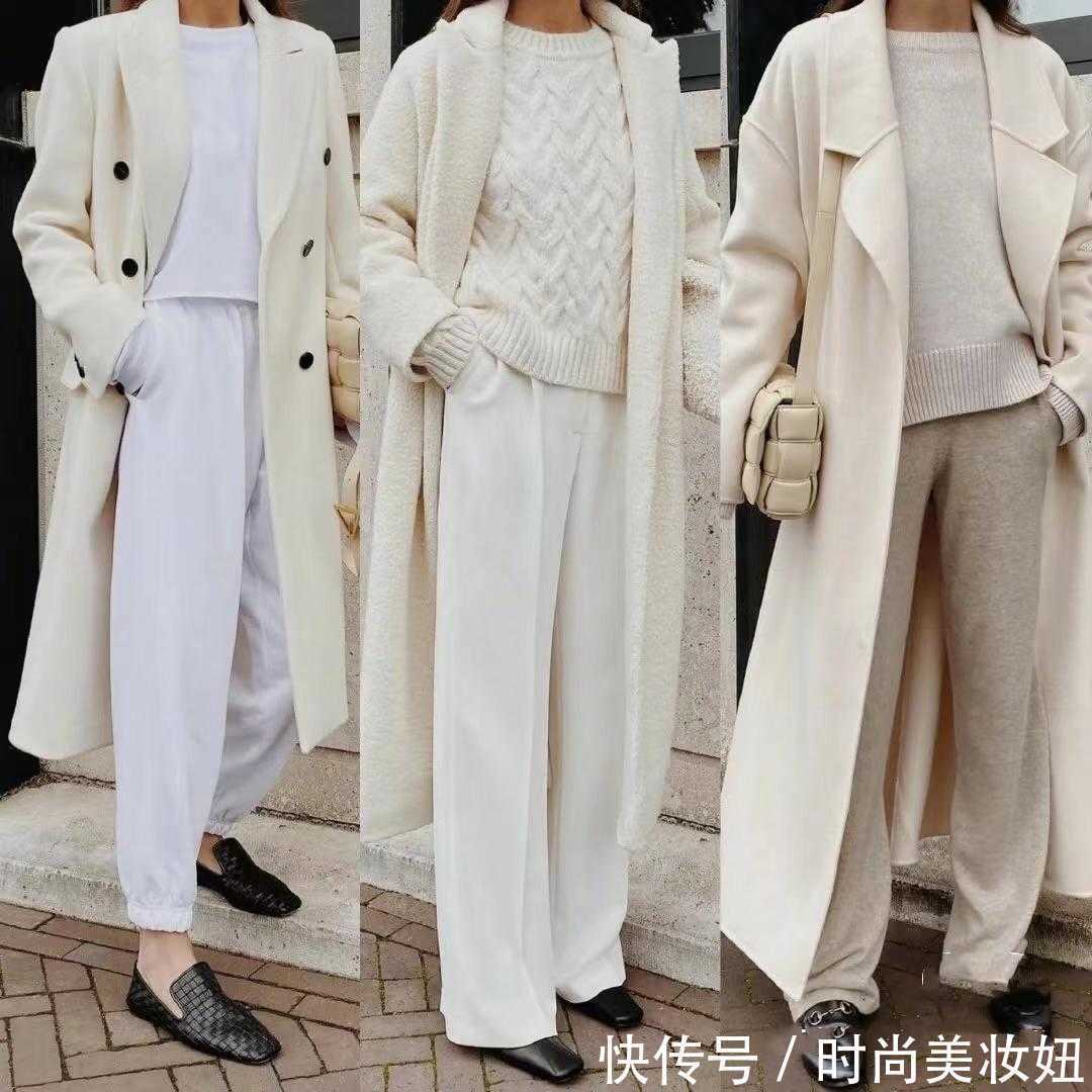 浅色系 见过世面的女人,冬季穿衣都不会太复杂,黑白灰穿出高级范