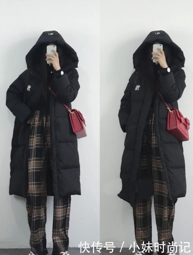 羽绒服|黑色长款羽绒服关键在搭配,不懂这4种减龄穿法,难怪不好看