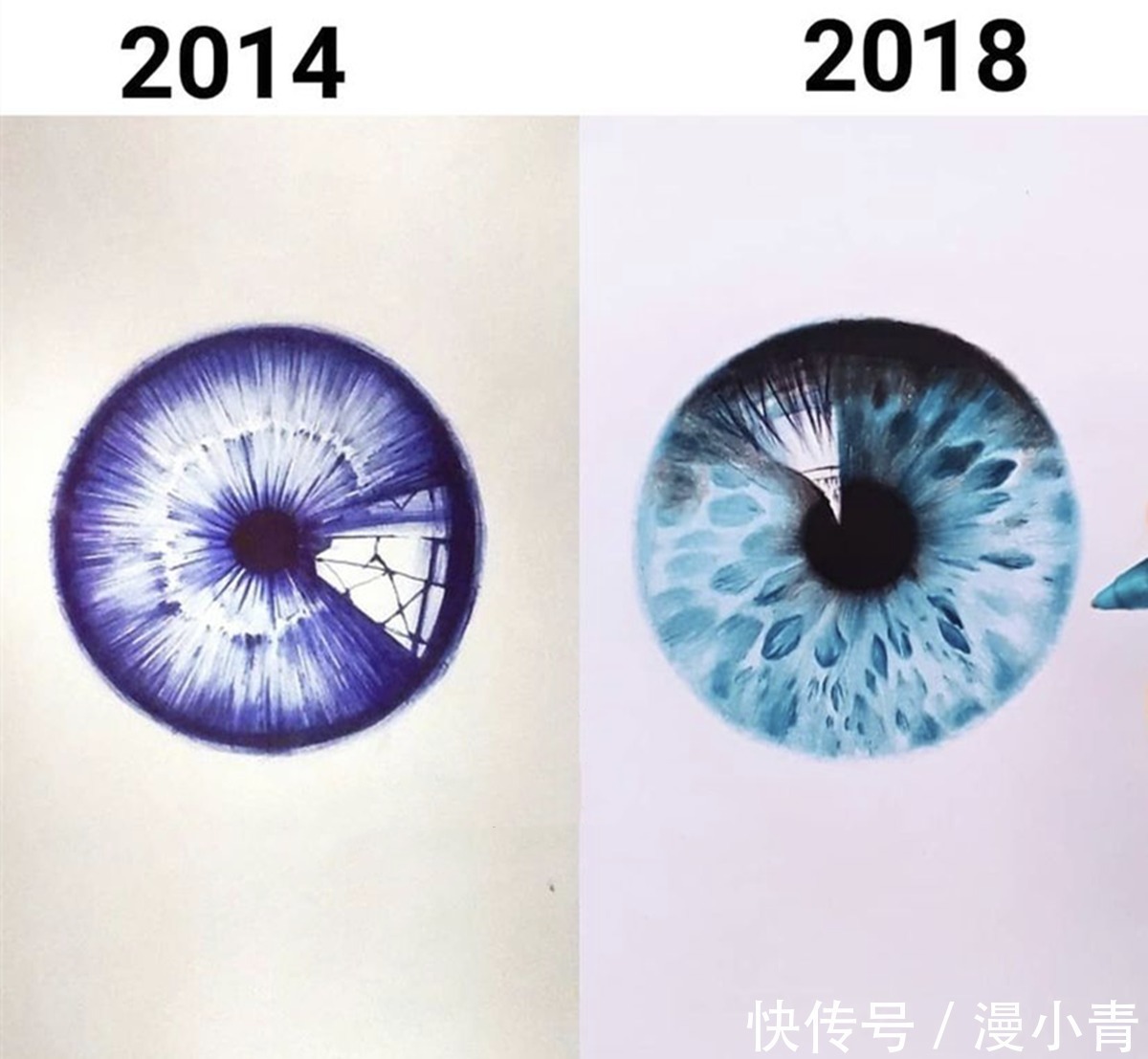 绘画#酷爱人物眼睛的画师,好几年只专心做一件事,那就是把眼睛画好