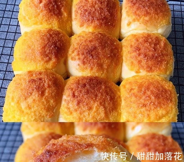 椰香浓郁的奶香椰蓉小面包，零失败简单又快手，好吃到停不下来！