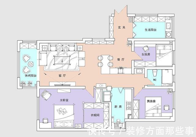 电子产品|123平轻奢风三居室，隐形门与电视墙融为一体