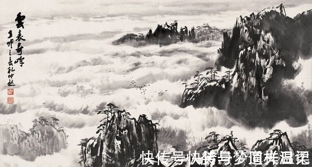 作品&他的国画作品,画面之中气势犹如千军万马,挥笔泼墨酣畅淋漓