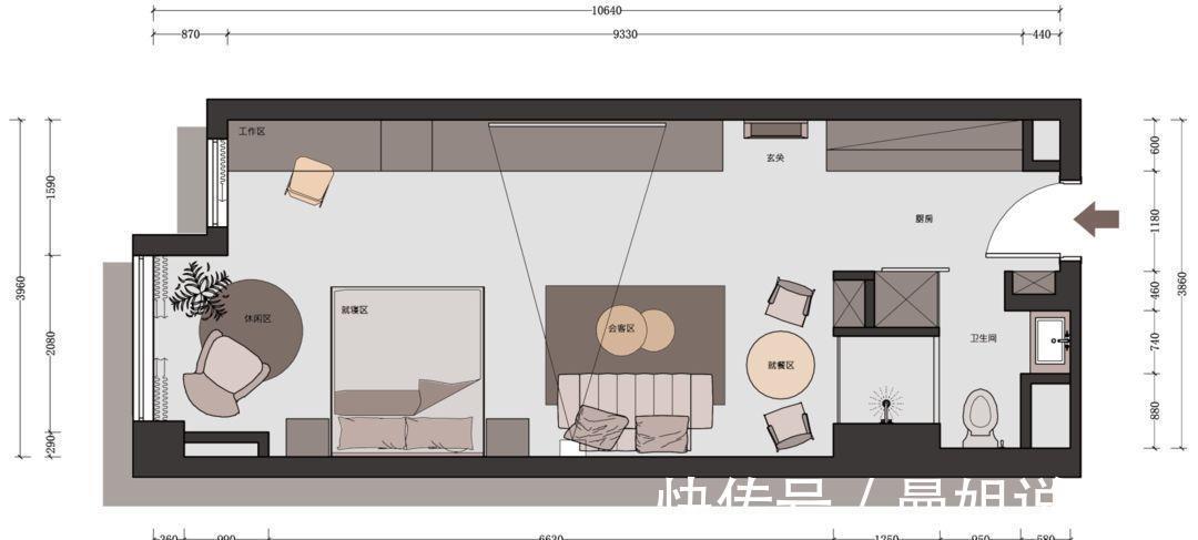北欧风|用浅色粉刷空间,打造北欧风情一居室,温暖又治愈人心