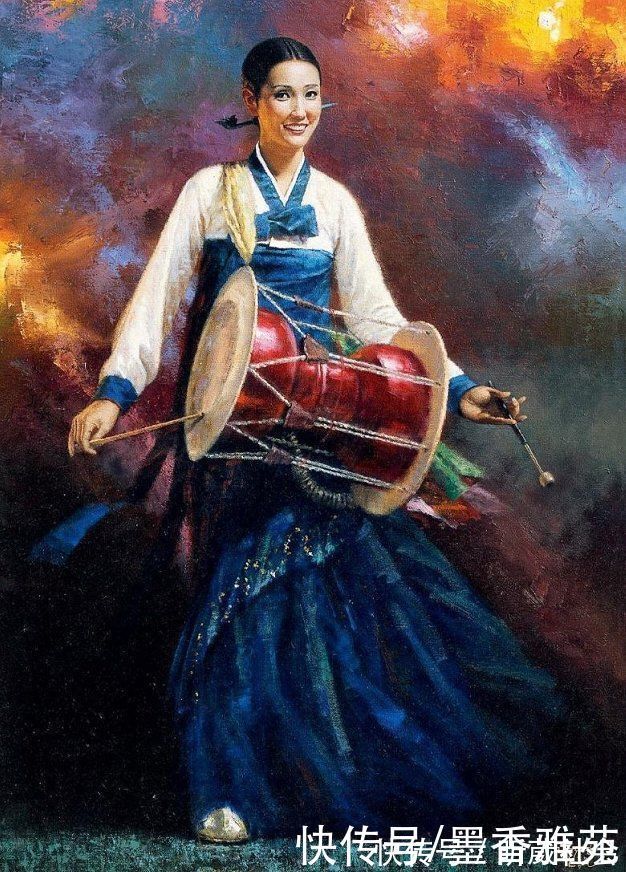 芭蕾舞者&从朝鲜精美油画,欣赏美丽的朝鲜姑娘