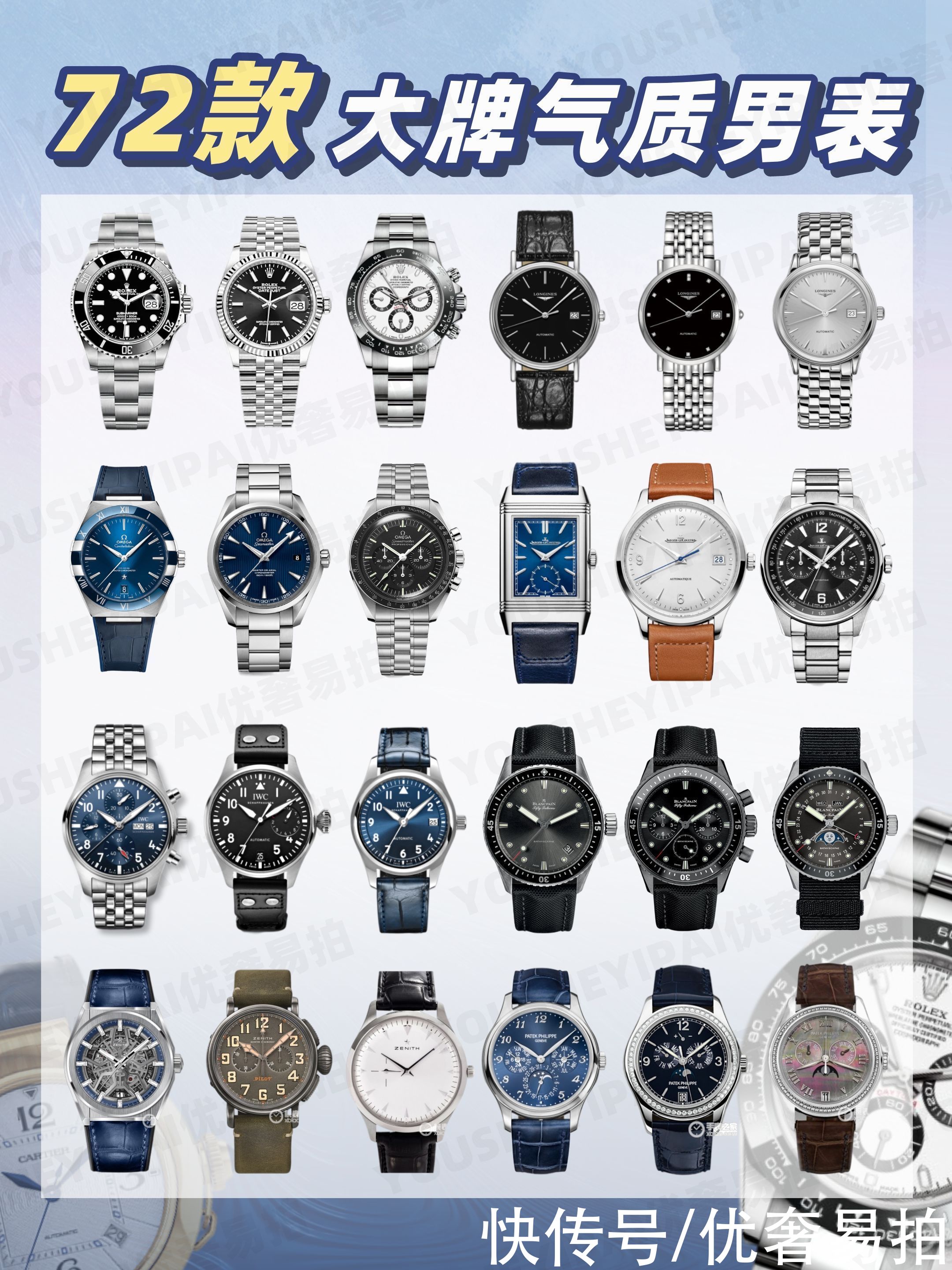 气质|奢侈品种草｜72款大牌气质男表，种草攻略