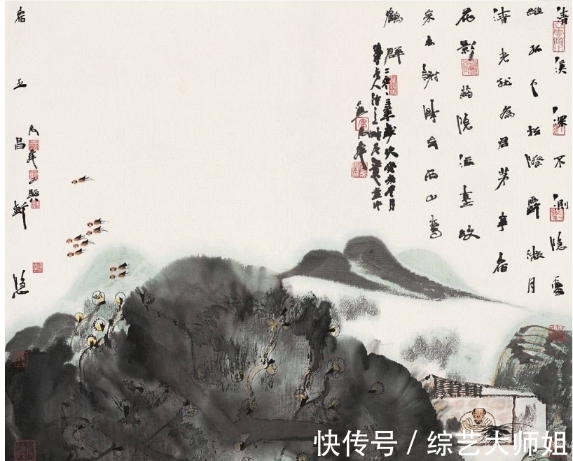 水墨写生$卢禹舜:被誉为水墨写生的高手,将天地都融入画作当中