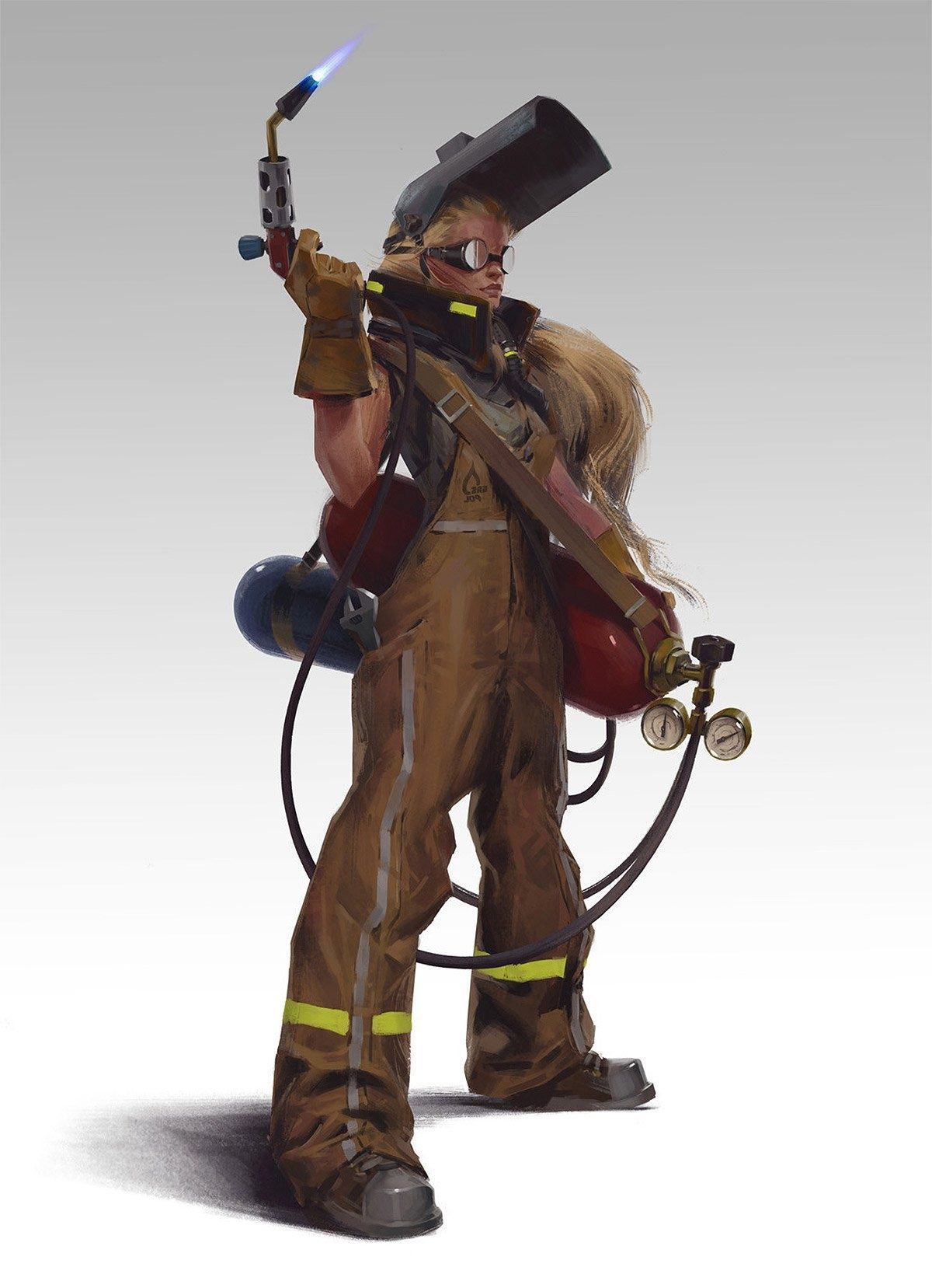 jiojio$粗犷笔触的CG插画艺术，每一幅画都很有故事感，色感超强