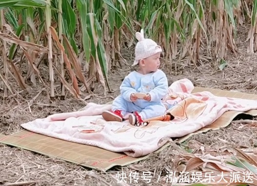 坚强|“全能宝妈”带娃收玉米两不误火了,所谓坚强,全靠硬扛