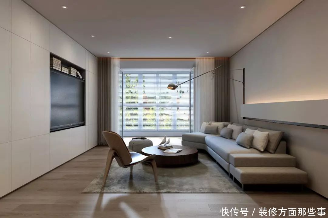 装修|72㎡简约小户型装修,客餐厅整体柜设计绝了!