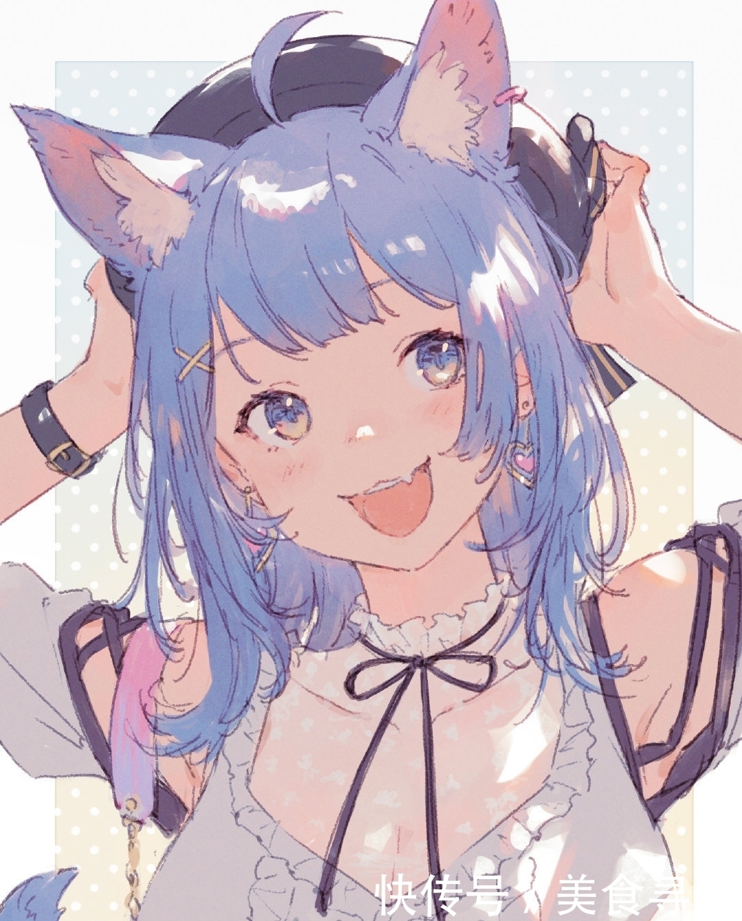 可爱|可爱又狡黠的兽娘，圆脸和兽耳的结合，太萌了