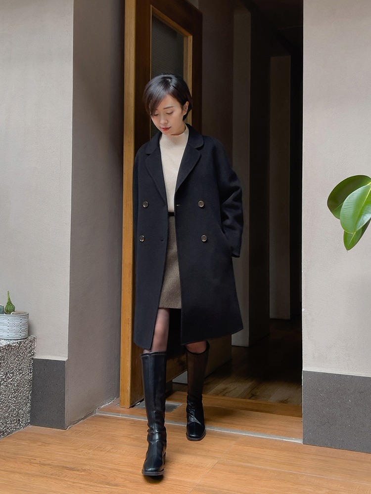 裙装 适合成熟女性的大衣穿搭示范,雅致减龄,看起来简单且体面