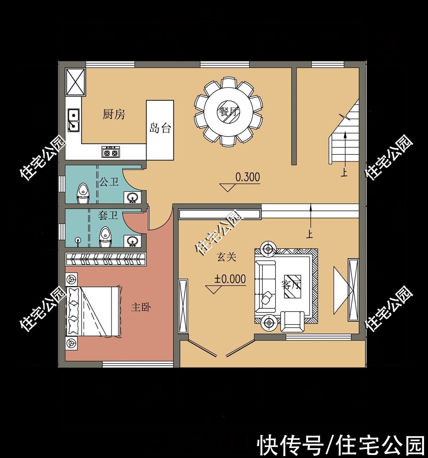 户型|15套挑空客厅户型,专为农村老百姓设计,2021年这样建房面子十足