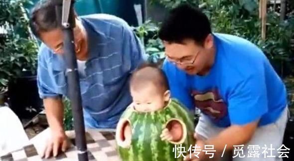 宝宝|宝爸给一岁宝宝穿上西瓜做的衣服,宝宝穿上后,下一秒却令宝爸刮目相看