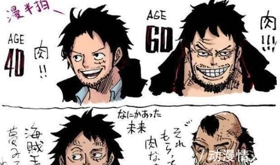 白胡子|尾田画出海贼王人物60岁样子, 男神路飞的形象全毁