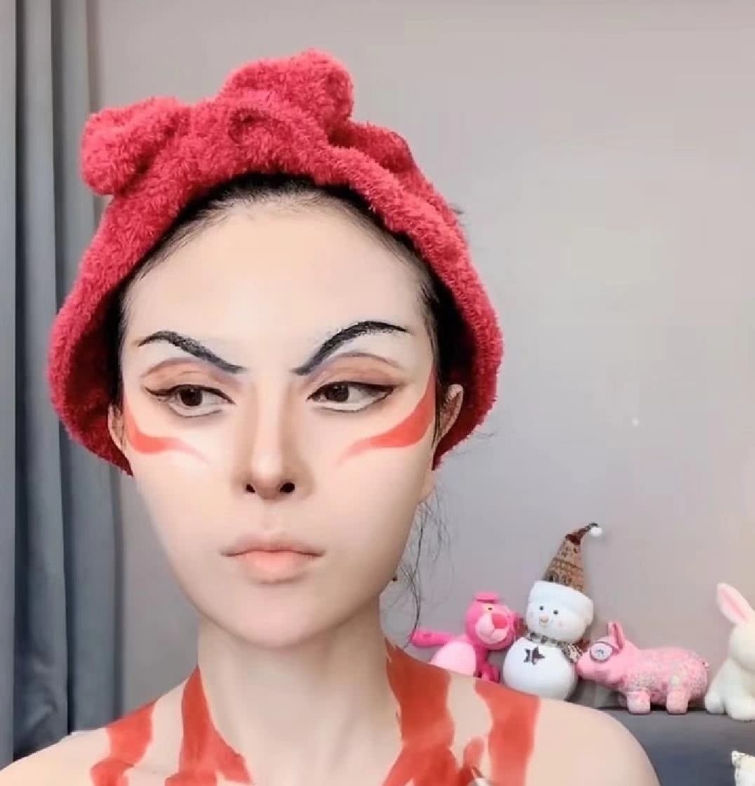 仿妆&美术生画仿妆哪吒,开头没在意,看到结局:大神,怎么拍的照?