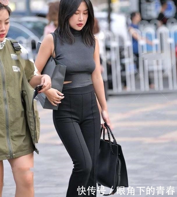 显瘦|气质辣妈,穿搭黑色高腰裤,显瘦,更显身材的美